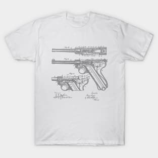 Gun Design Vintage Patent Hand Drawing T-Shirt